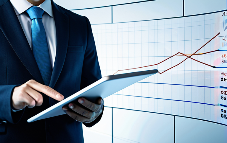 A professional data analyst in a modest business suit, standing confidently in a sleek, abstract digital landscape. They hold a glowing transparent tablet displaying clear, actionable data visualizations like charts and graphs, guiding their path forward. The background features subtle, flowing data streams, implying complexity navigated with clarity. Fully clothed, appropriate attire, safe for work, perfect anatomy, correct proportions, natural pose, professional photography, high quality, well-formed hands, proper finger count, natural body proportions, professional, modest.