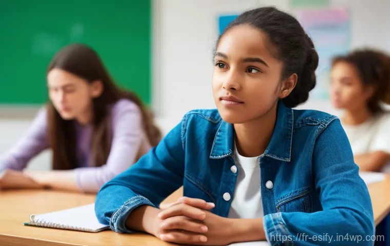 소통을 통한 학습자 성장 지원 방법 - **Prompt:** A diverse group of students (ages 14-17, wearing casual, comfortable clothing appropriat...