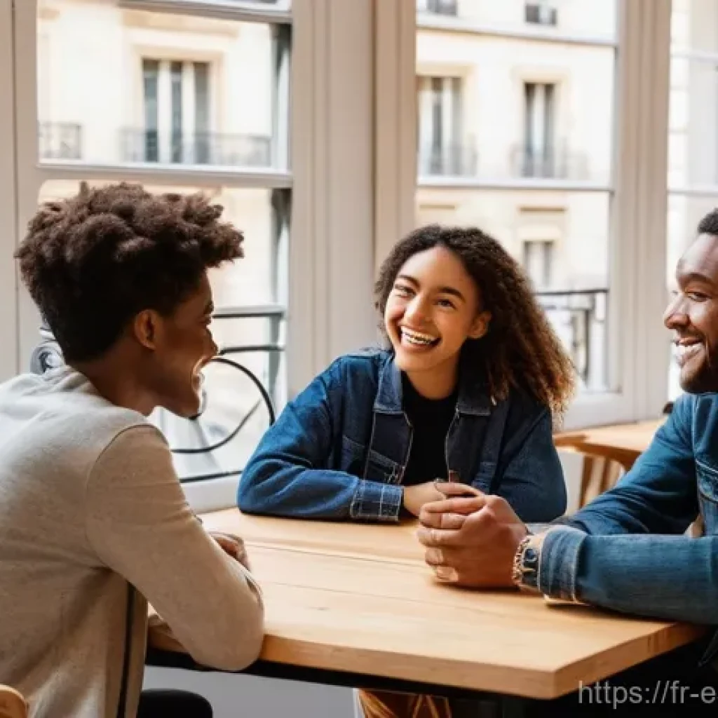 학습자 참여를 촉진하는 소통의 원칙 - **Prompt:** A group of diverse young adults, aged 20-30, are gathered in a brightly lit, modern co-w...