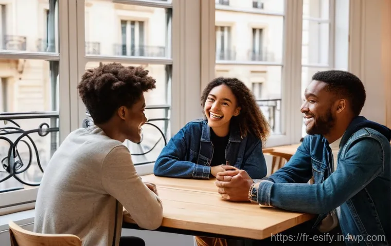 학습자 참여를 촉진하는 소통의 원칙 - **Prompt:** A group of diverse young adults, aged 20-30, are gathered in a brightly lit, modern co-w...