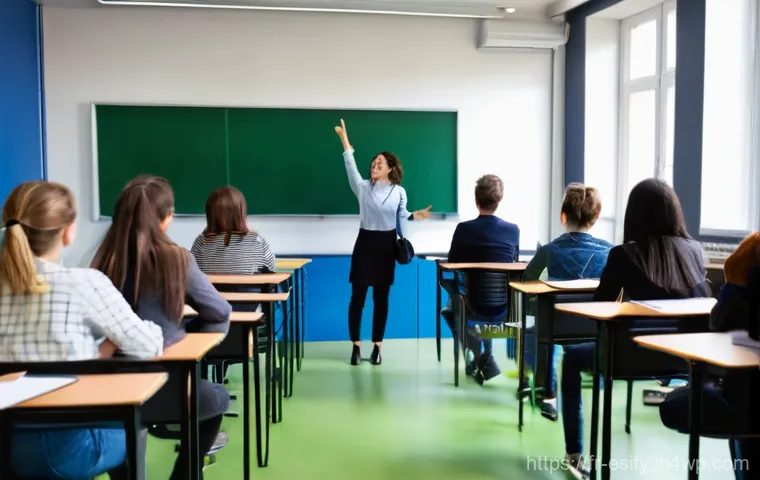 학습자 참여를 촉진하는 소통의 원칙 - **Prompt:** A group of diverse young adults, aged 20-30, are gathered in a brightly lit, modern co-w...